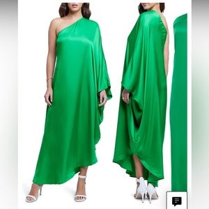 NWT NEVER WORN L’AGENCE One Shoulder Satin Maxi Dress
